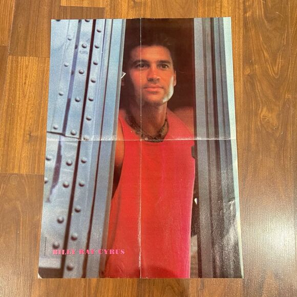 Other - Vintage Country Music Magazine Poster Reba McEntire Billy Ray Cyrus 2 Side 16x21